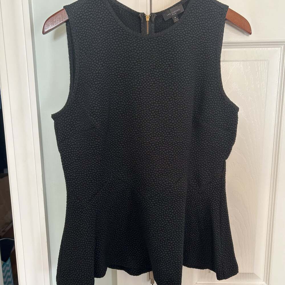 The Limited Black Peplum Sleeveless Blouse